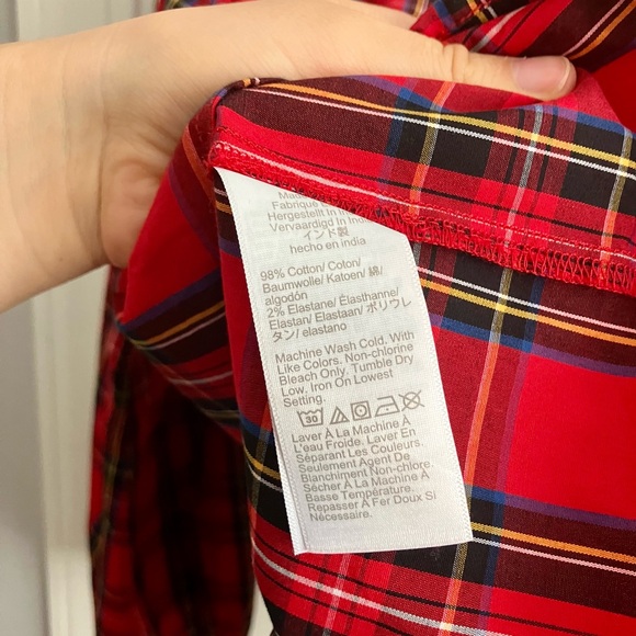 JCREW NWT Tartan Plaid RUFFLE collar blouse top - Picture 5 of 6